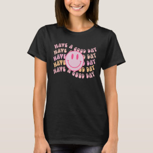 Camiseta Preppy   Que Tengas Un Buen Día Cara Sonriente Ros