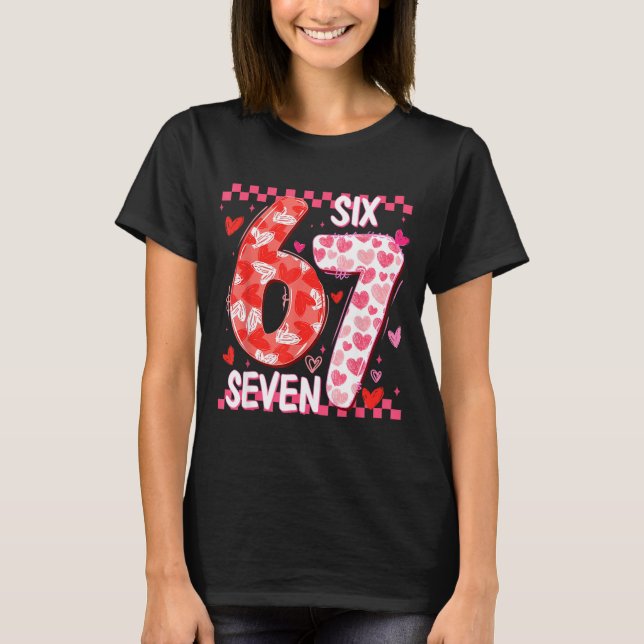 Camiseta Preppy Retro Coquette Bow 6 7 Six Seven Love Valen (Anverso)