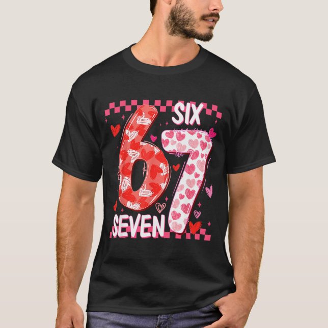 Camiseta Preppy Retro Coquette Bow 6 7 Six Seven Love Valen (Anverso)