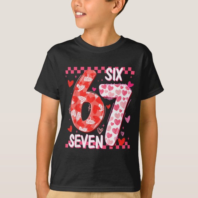 Camiseta Preppy Retro Coquette Bow 6 7 Six Seven Love Valen (Anverso)