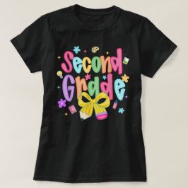 Camiseta Preppy Second Grade 2nd Grade Teachers Girls