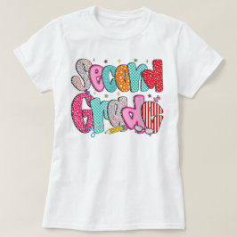 Camiseta Preppy Second Grade 2nd Grade Teachers Girls