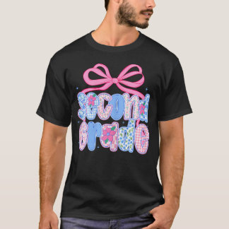 Camiseta Preppy Segunda 2º Grado Floral Coqueta Lazo Traser