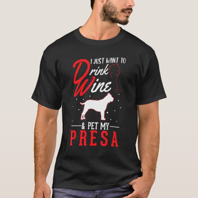 Camiseta Presa Canario Y Vino (Anverso)