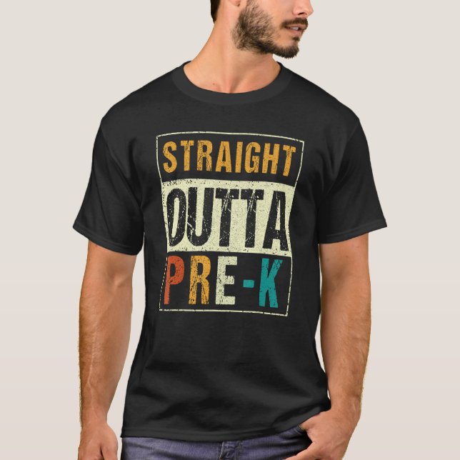 Camiseta Preschool Graduation Straight Outta Pre K (Anverso)