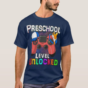 Camiseta Preschool Level Unlocked Video Game Back to School