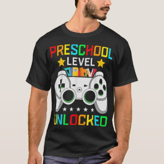 Camiseta Preschool Level Unlocked Video Game Back to School