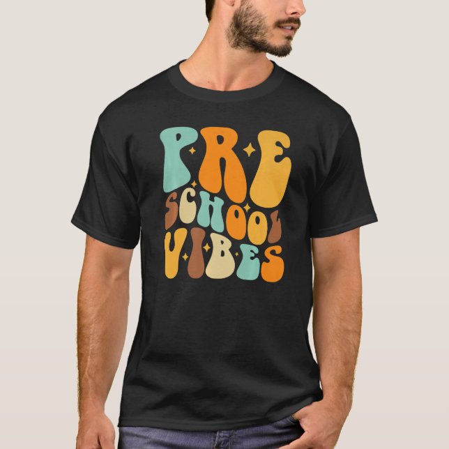 Camiseta Preschool Vibes First Day Of School Back To School (Anverso)