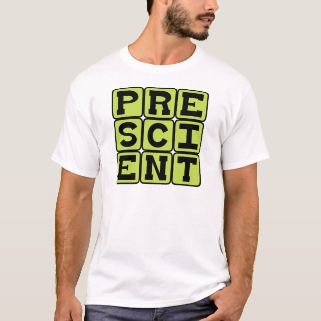 Camiseta Presciente, Conocimiento previo (Anverso)