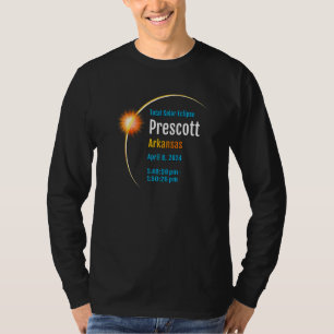 Camiseta Prescott Arkansas Ar Eclipse Total de Sol 2024 1