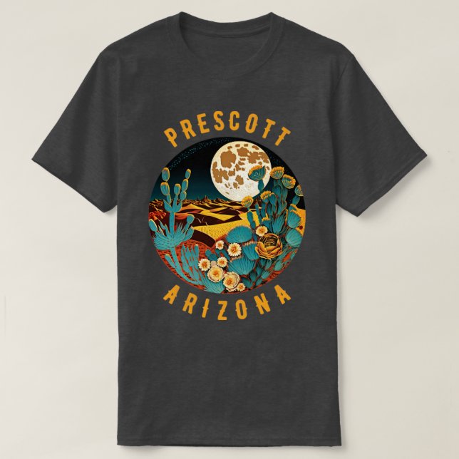 Camiseta Prescott El Desierto De Arizona En Pintura Nocturn (Diseño del anverso)