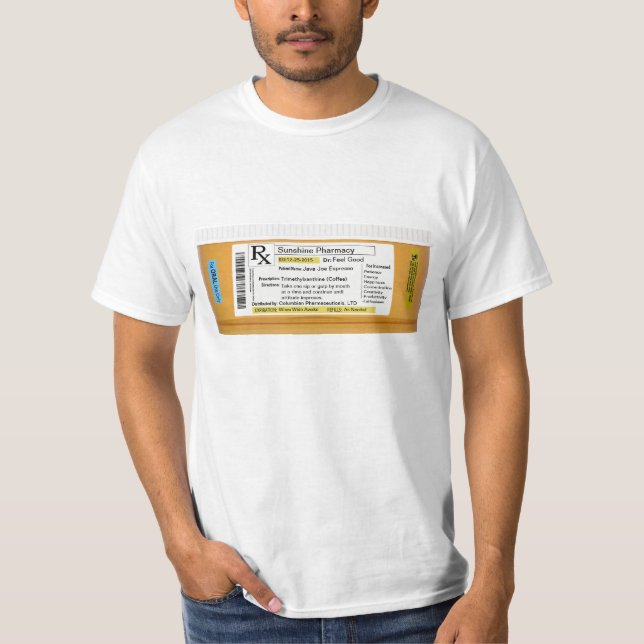 Camiseta Prescripción para el café (Anverso)
