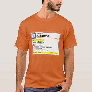 Camiseta Prescripción Personalizada Alcohol Humorístico Ámb