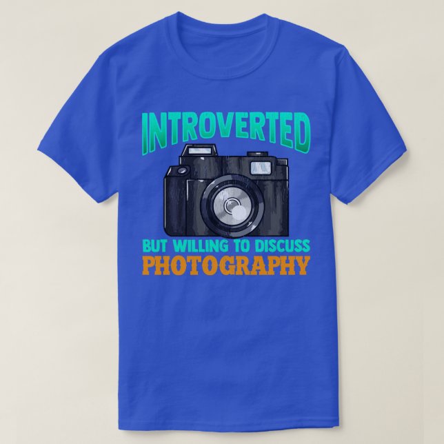 Camiseta Presentado pero dispuesto a discutir la fotografía (Diseño del anverso)