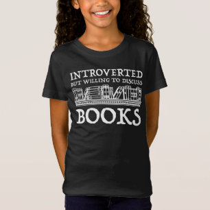 Camiseta Presentado pero dispuesto a discutir libros