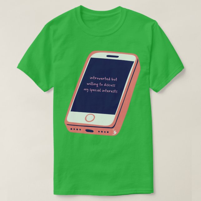 Camiseta Presentado pero dispuesto a discutir mi instituto  (Diseño del anverso)