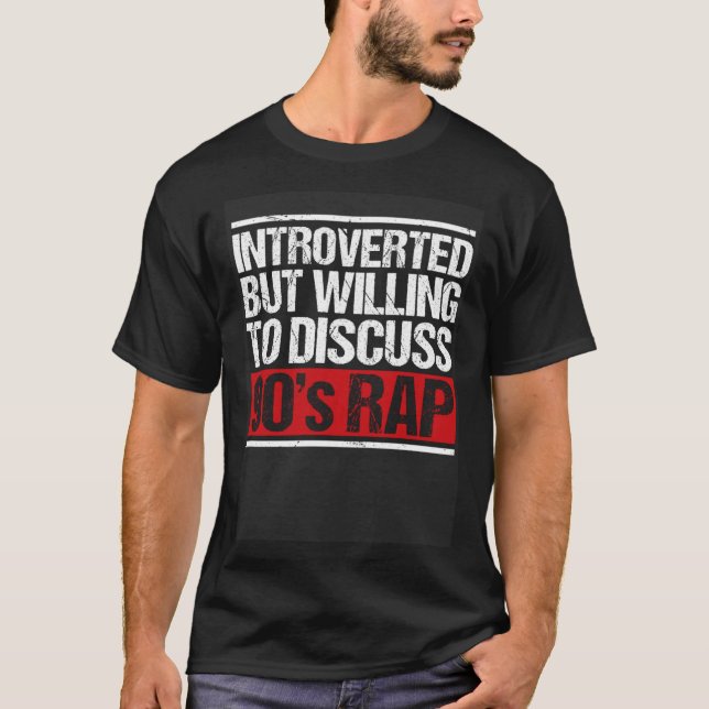 Camiseta Presentado pero dispuesto a discutir sobre Rap Vin (Anverso)