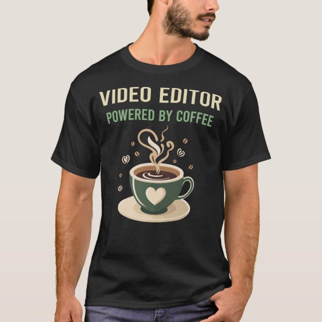 Camiseta Presentado Por El Editor De Video Café (Anverso)