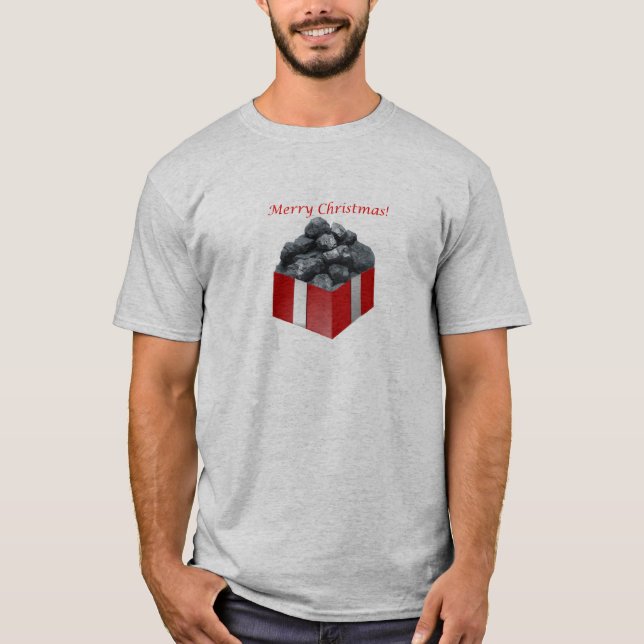 Camiseta Presente del carbón de las Felices Navidad (Anverso)