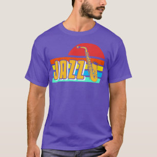 Camiseta Presente diseño retro vintage de música de jazz