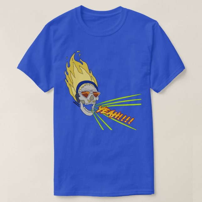 Camiseta Presente micrófono gritando cráneo (Diseño del anverso)