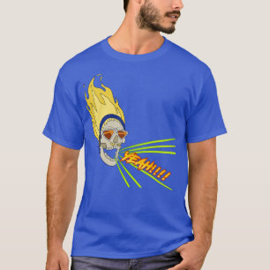 Camiseta Presente micrófono gritando cráneo