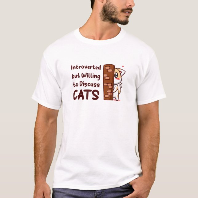 Camiseta Presente, Pero Dispuesto A Discutir A Los Gatos, D (Anverso)