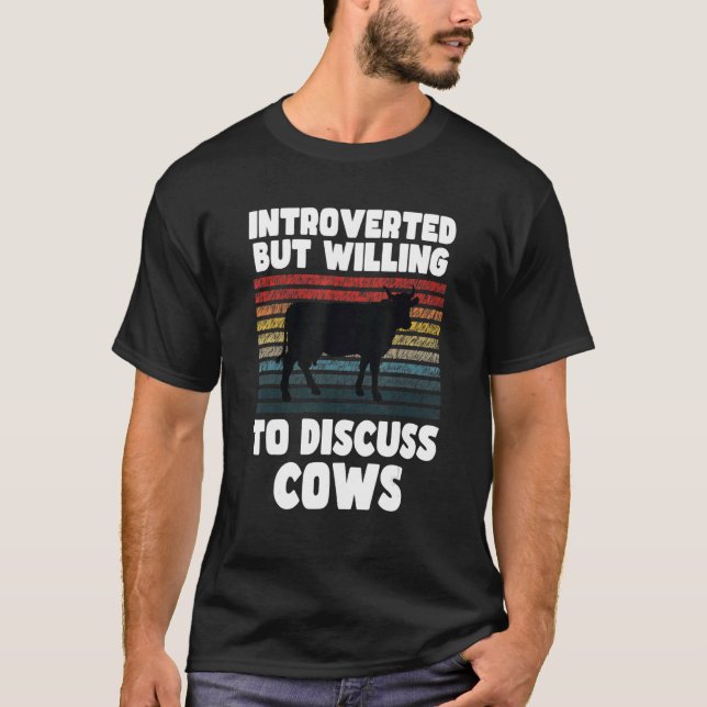 Camiseta Presente, Pero Dispuesto A Discutir, Vacas Lover D (Anverso)
