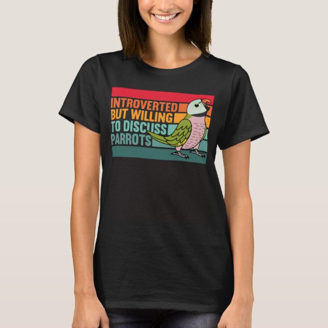 Camiseta Presente pero loros Mustache Parakeet (Anverso)