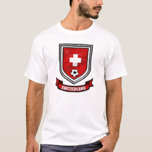 Camiseta Presentes suizos del escudo del escudo del fútbol