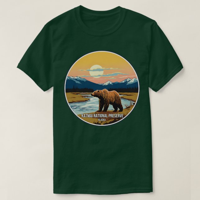 Camiseta Preservación nacional de Katmai Alaska TShirt (Diseño del anverso)