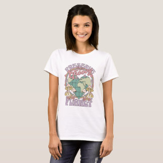 Camiseta Preservad Este Planeta Retro Groovy Hongo Tierra
