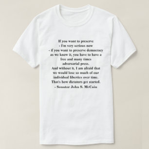 Camiseta Preservando la cita de la democracia del senador J