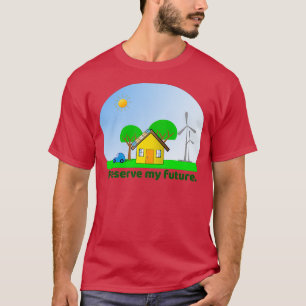 Camiseta Preservar mi futuro planeta de nieve con energía l