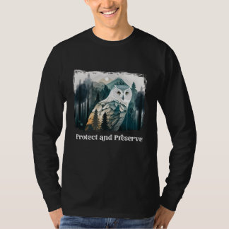 Camiseta Preservar y Proteger Búho sabio del Parque Naciona
