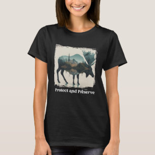Camiseta Preservar y proteger el alce del alce del Parque N