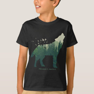 Camiseta Preservar y proteger el regalo de Wolf del Parque