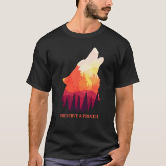 Camiseta Preservar y proteger lobos y lobos