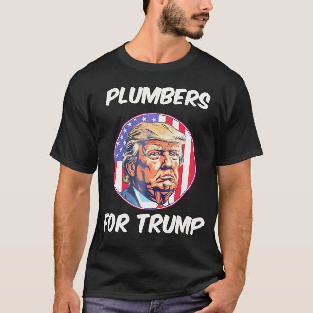 Camiseta Preside la bandera estadounidense de Trump pro Tru (Anverso)
