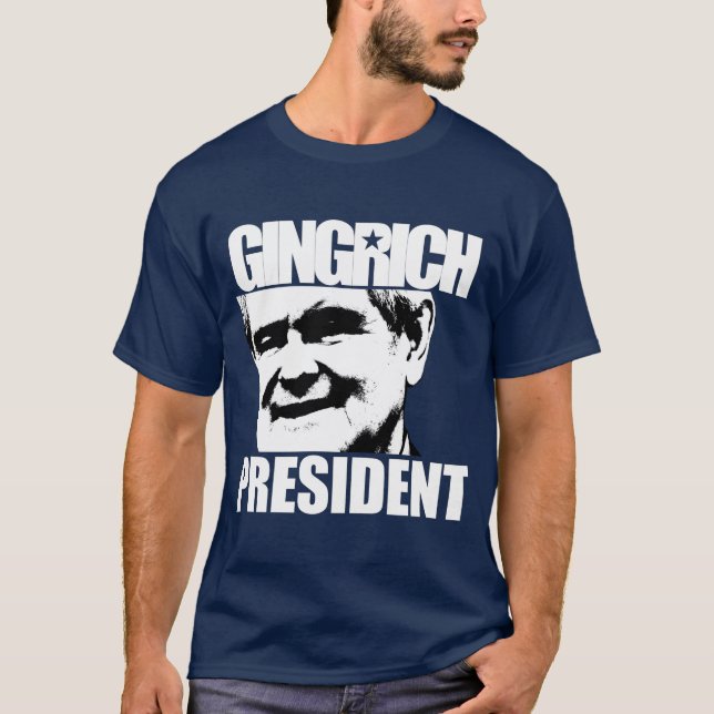 Camiseta Presidente 2012 de Newt Gingrich (Anverso)