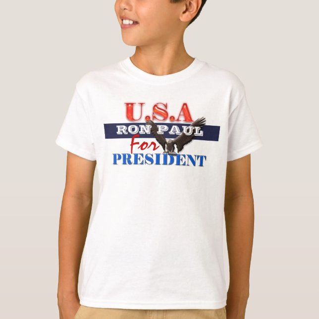 Camiseta Presidente 2012 PERSONALIZAR de Ron Paul (Anverso)