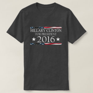 Camiseta Presidente 2016 bandera americana de Hillary