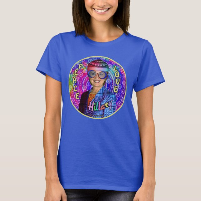 Camiseta Presidente 2016 de Hillary Clinton Hippie (Anverso)