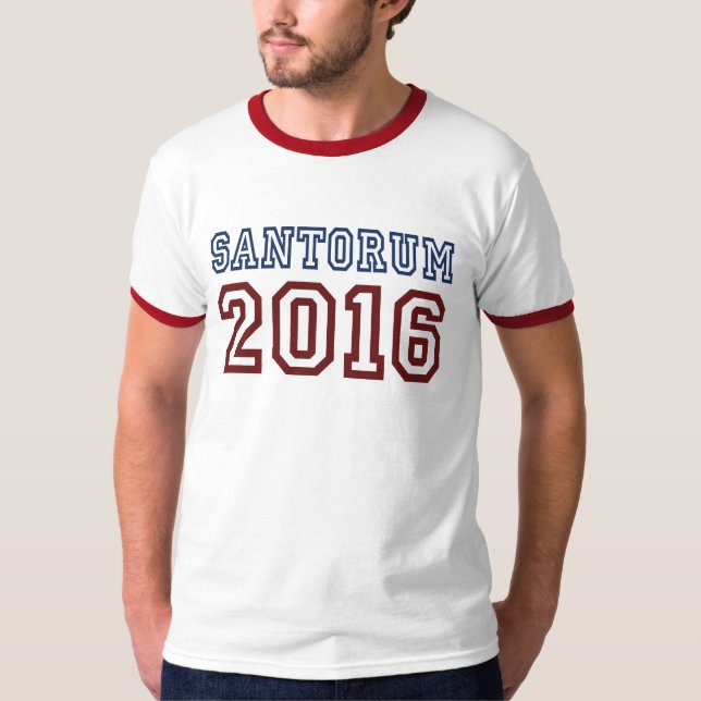 Camiseta Presidente 2016 fuente atlética de Rick Santorum (Anverso)