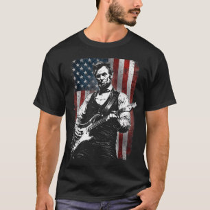 Camiseta Presidente Abraham Lincoln Abe tocando la guitarra