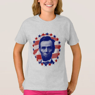 Camiseta Presidente Abraham Lincoln Estrellas y Franjas