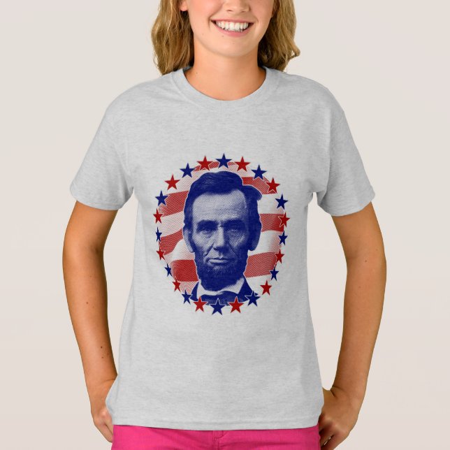 Camiseta Presidente Abraham Lincoln Stars and Stripes (Anverso)