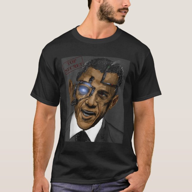 Camiseta Presidente Barack Obama mal Guay Robot (Anverso)