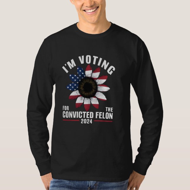 Camiseta Presidente condenado por la bandera de Felon Tee,  (Anverso)