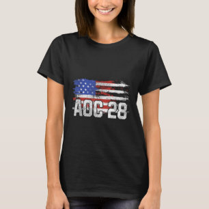 Camiseta Presidente De Aoc 2028 Peligró La Bandera Estadoun